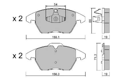 Комплект тормозных колодок, дисковый тормоз AISIN купить